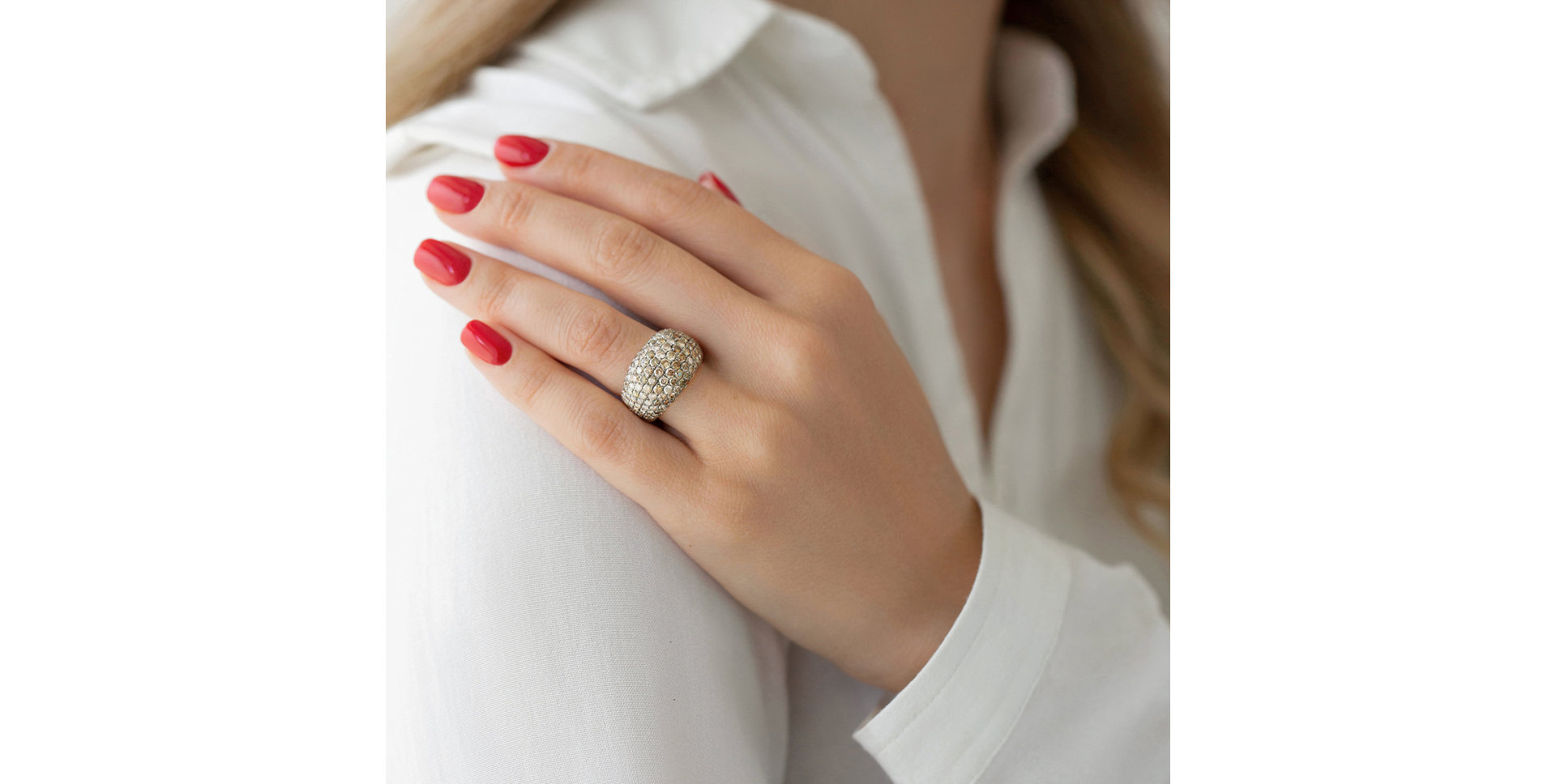 Prsteň s hnedými diamantmi Treasure of Galaxy