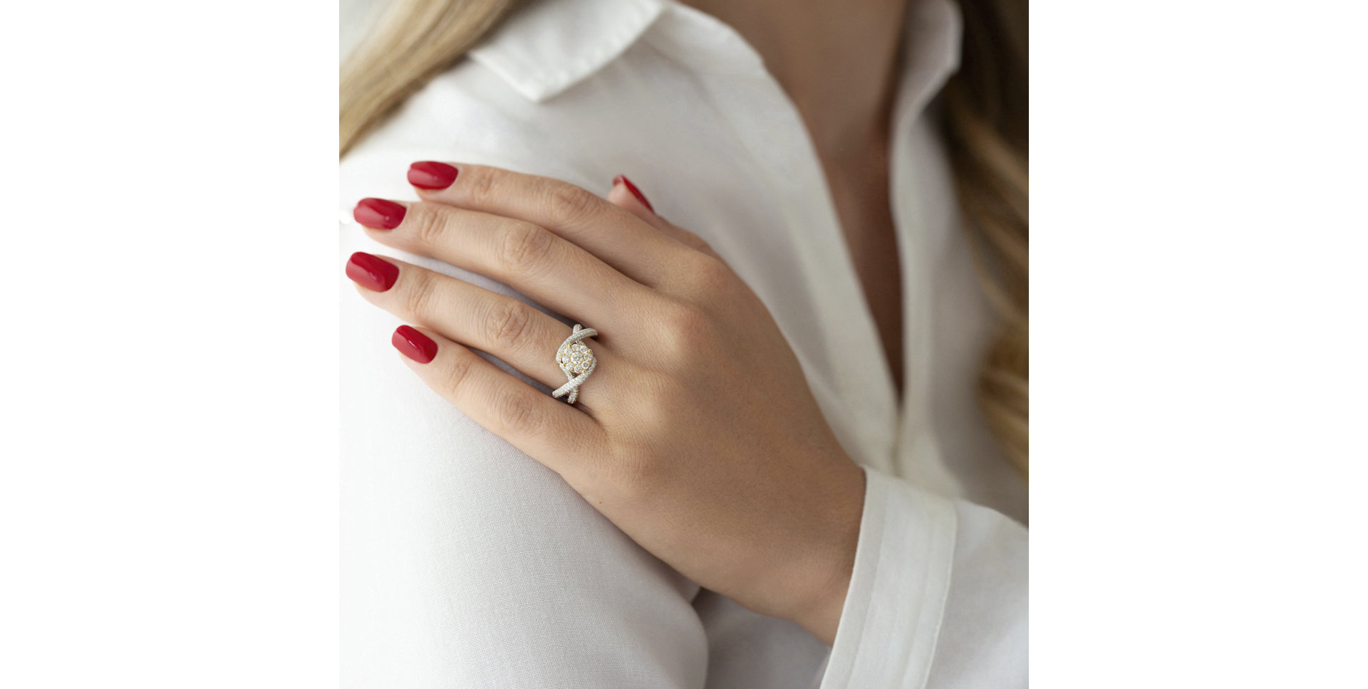 Prsteň s diamantmi Sylvestre