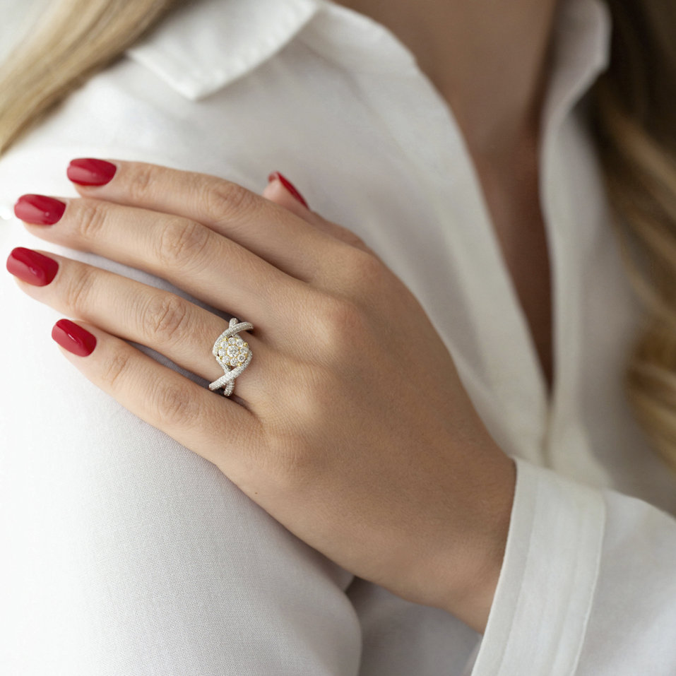 Prsteň s diamantmi Sylvestre