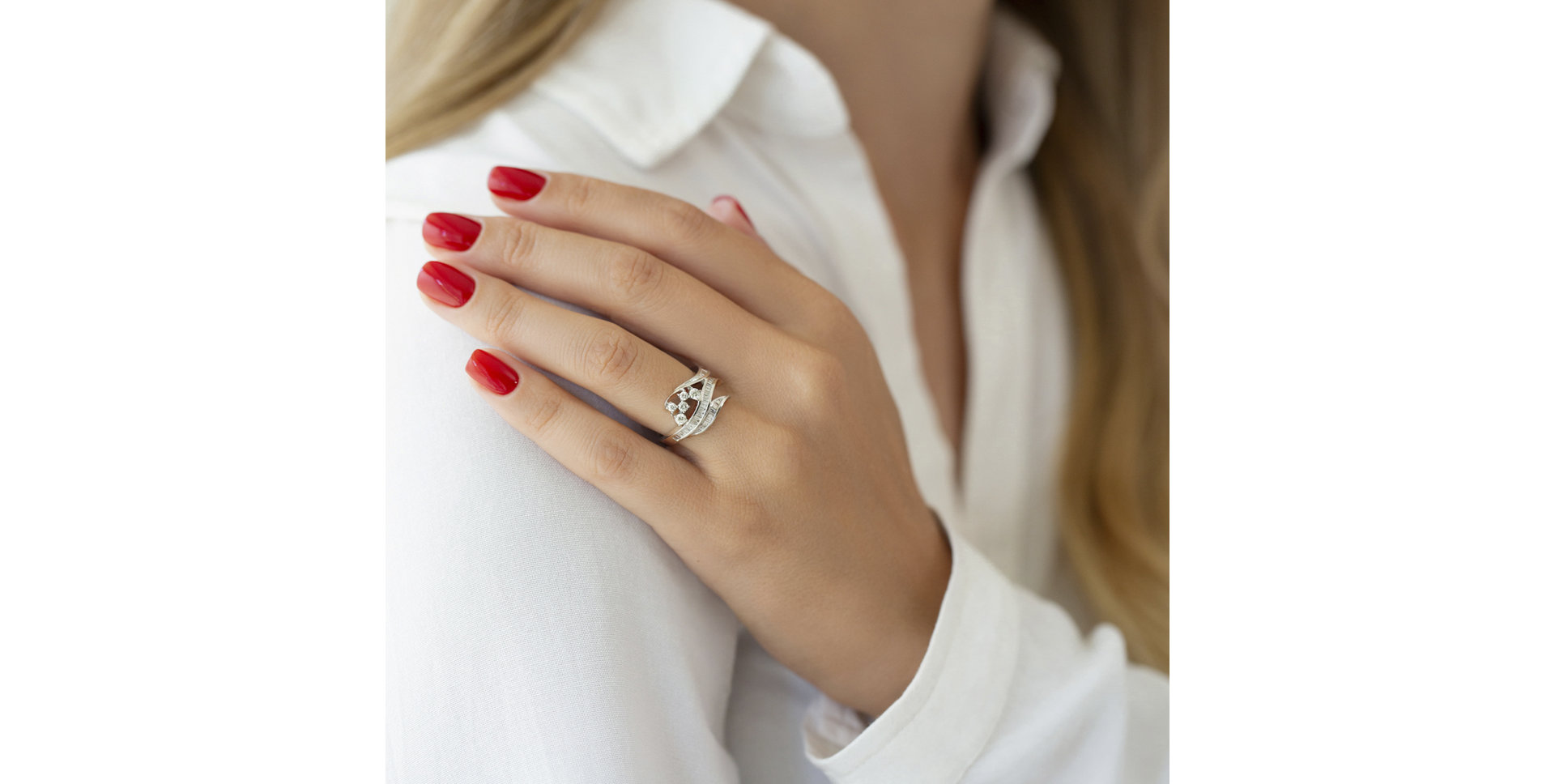 Prsteň s diamantmi Levandera