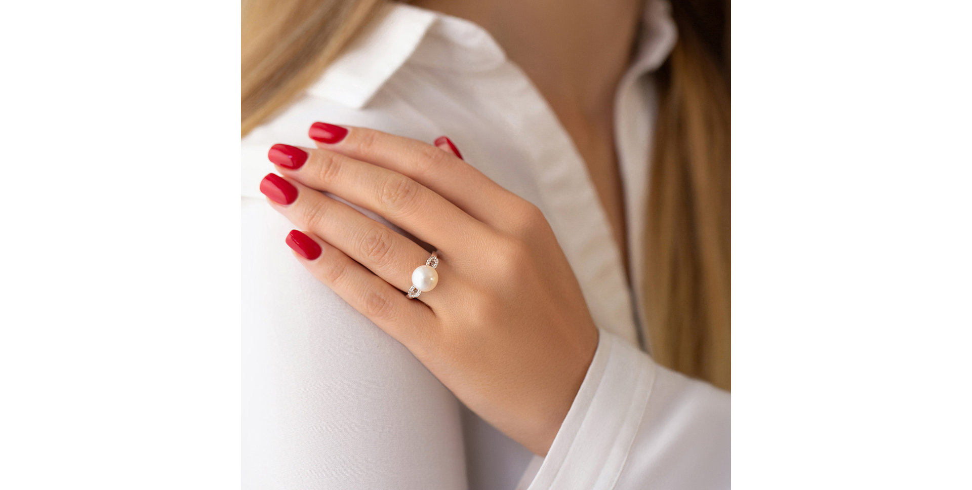 Prsteň s perlou a diamantmi Soul of Passion