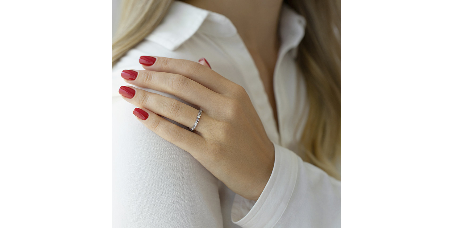 Prsteň s diamantmi a zafírmi Selma