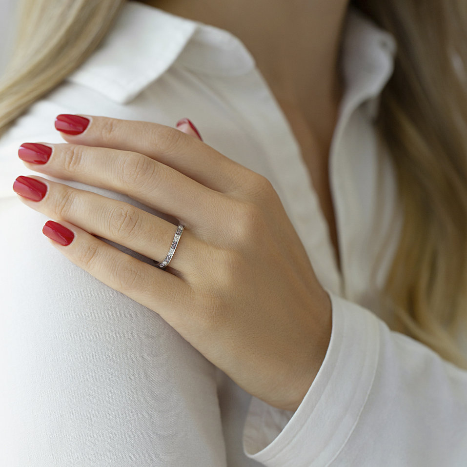 Prsteň s diamantmi a zafírmi Selma