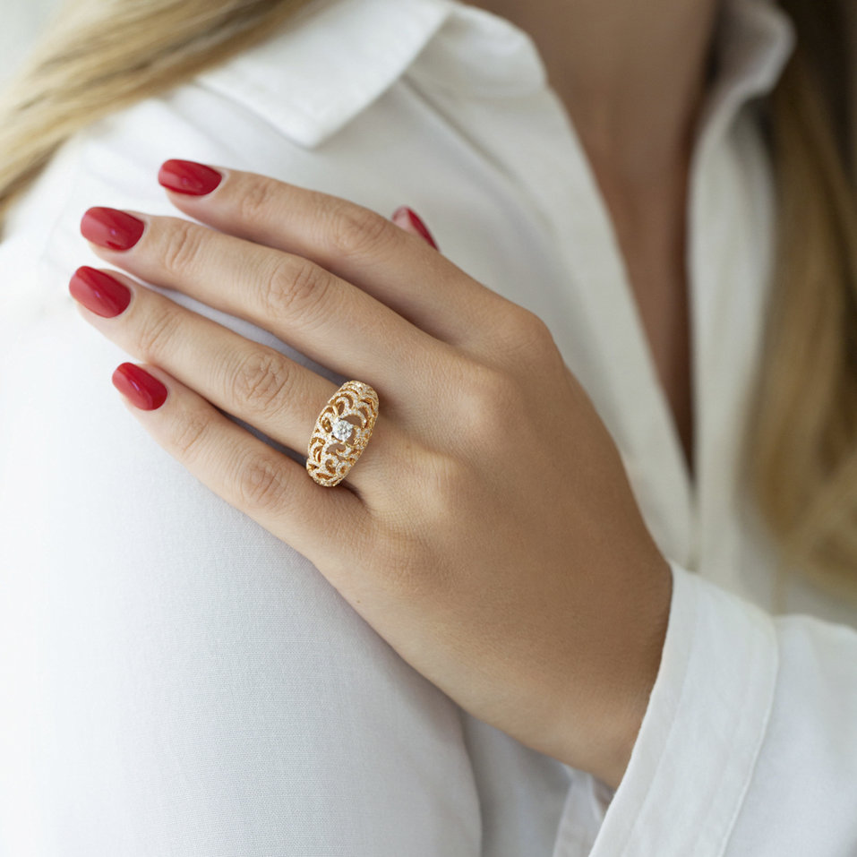 Prsteň s diamantmi Witching Garden