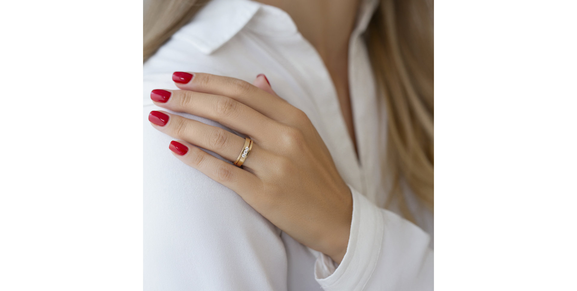 Prsteň s diamantmi Heavenly Minimalist