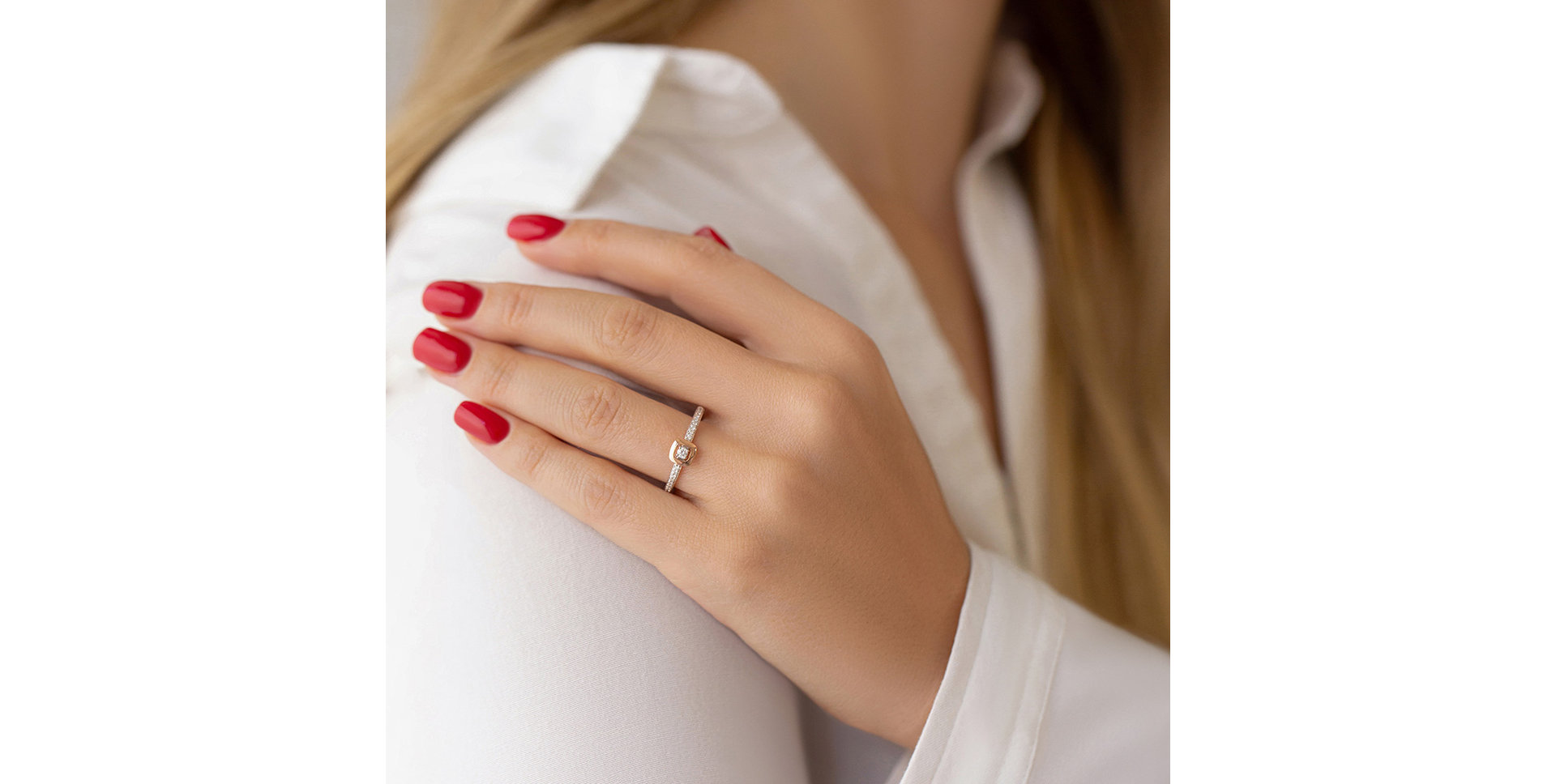 Prsteň s diamantmi Golden Square