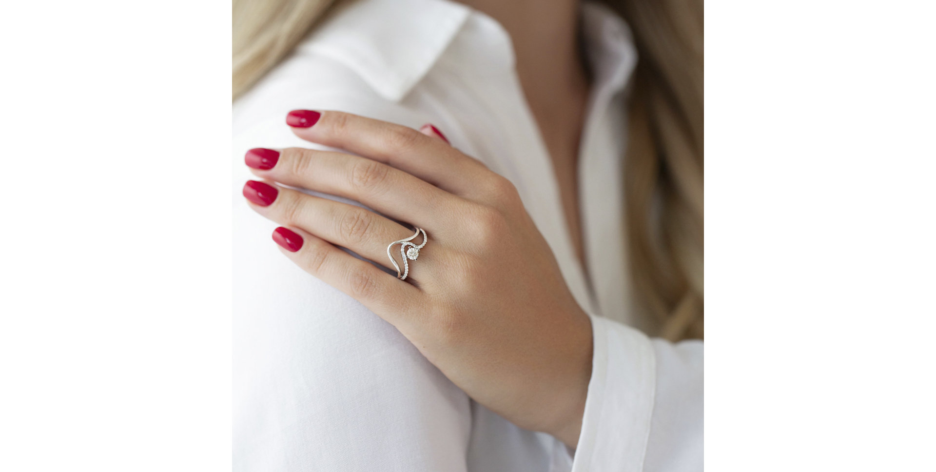 Prsteň s diamantmi Brilliant Snake