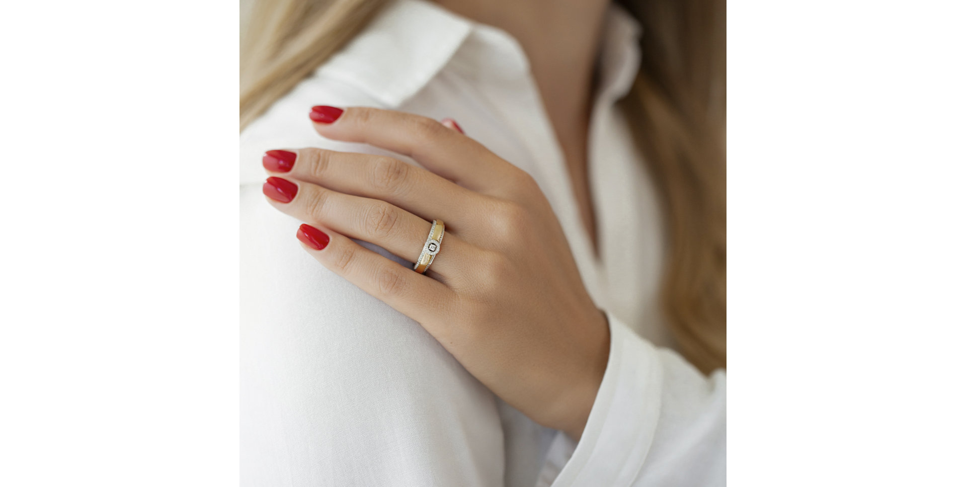 Prsteň s diamantmi Royal Poem