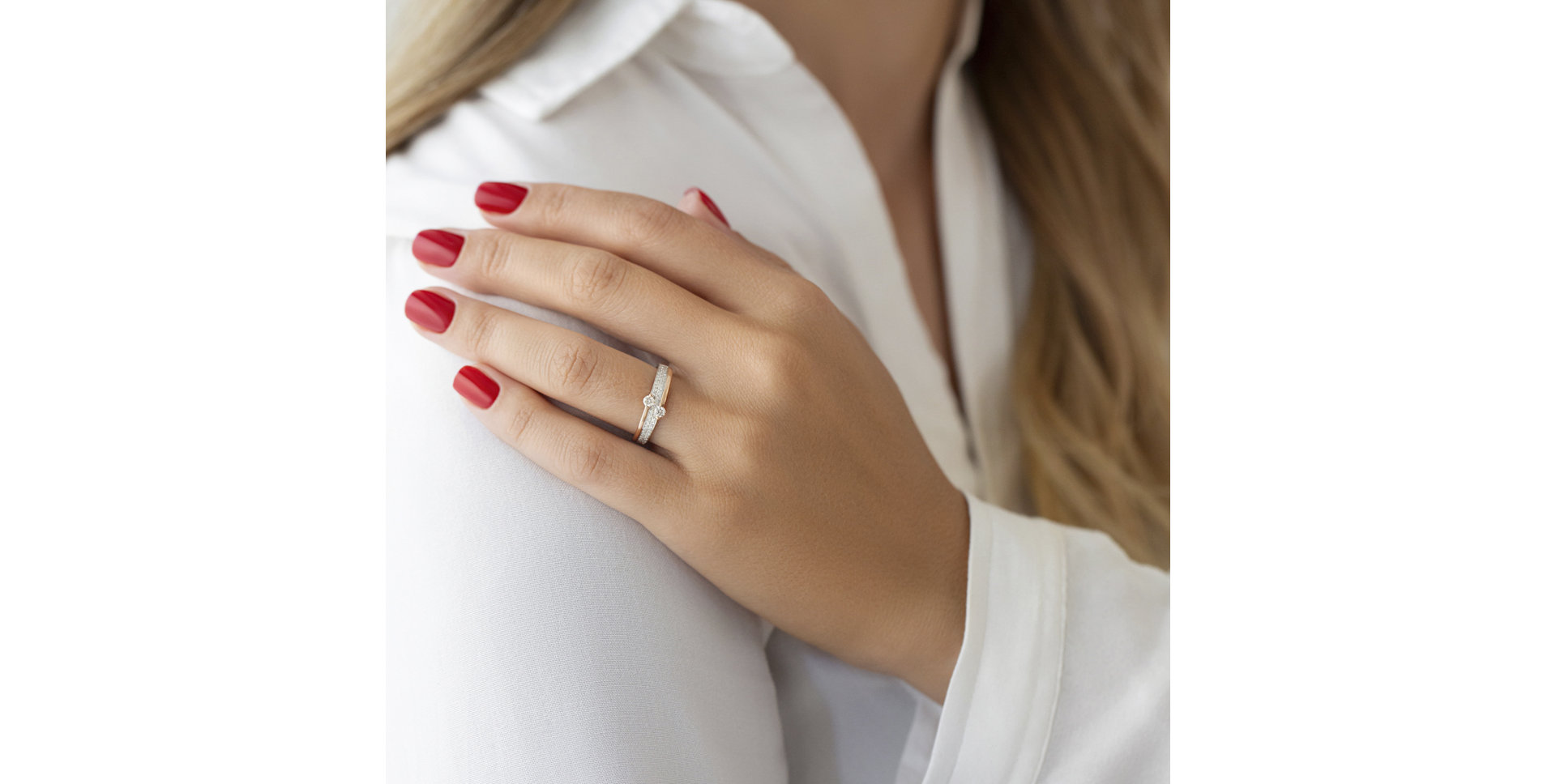 Prsteň s diamantmi Gilded Glow