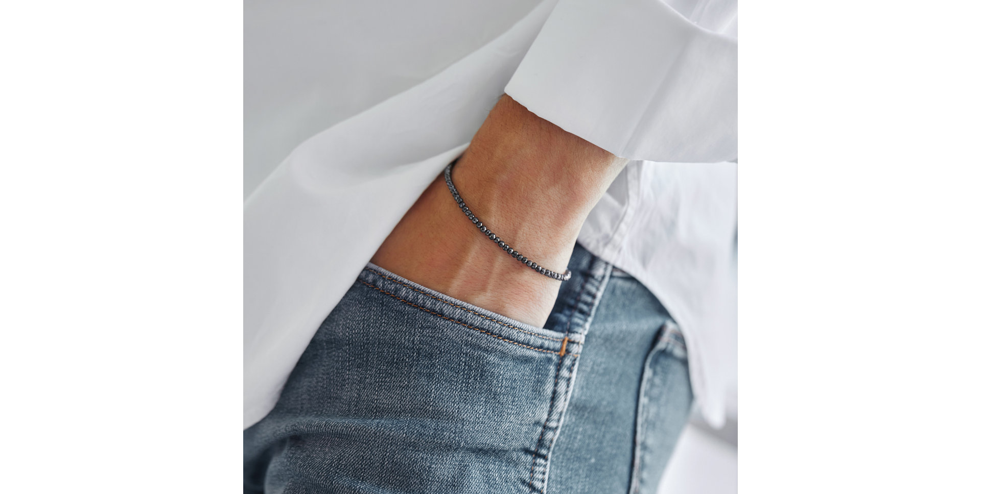 Náramok s diamantmi Black Lady