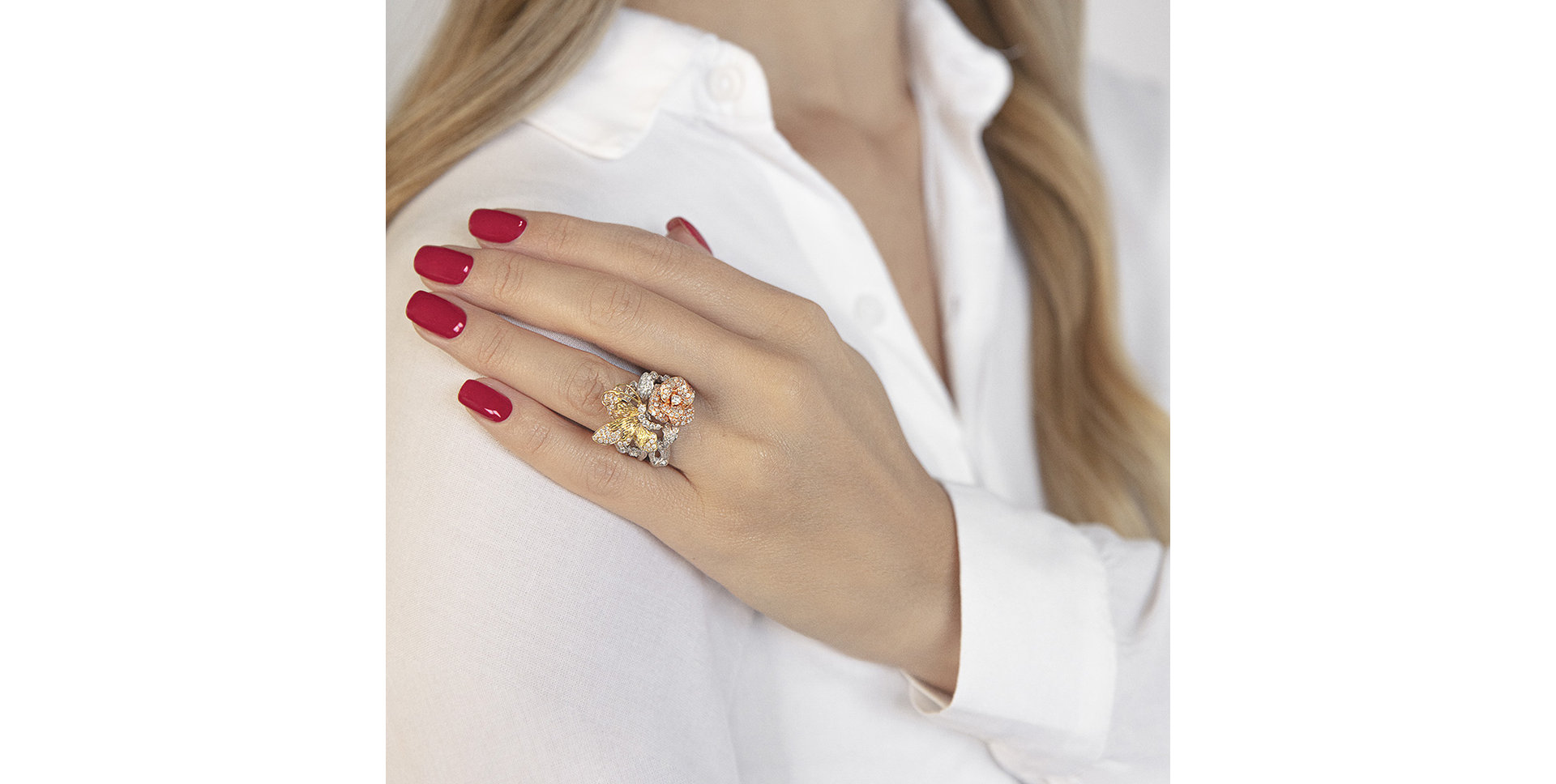 Prsteň s diamantmi Butterfly Desire