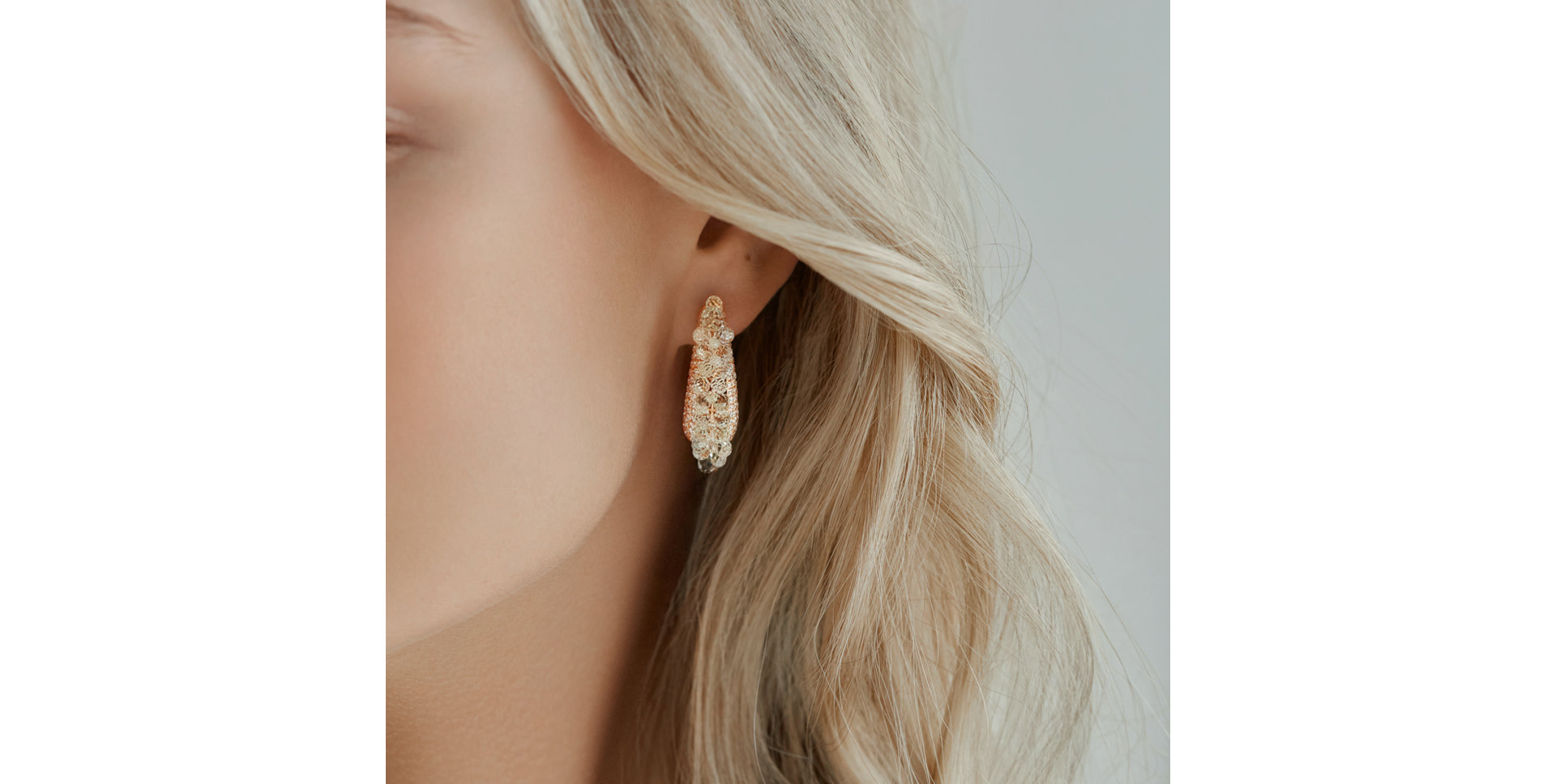 Náušnice s diamantmi a ametystom Galaxy Drops