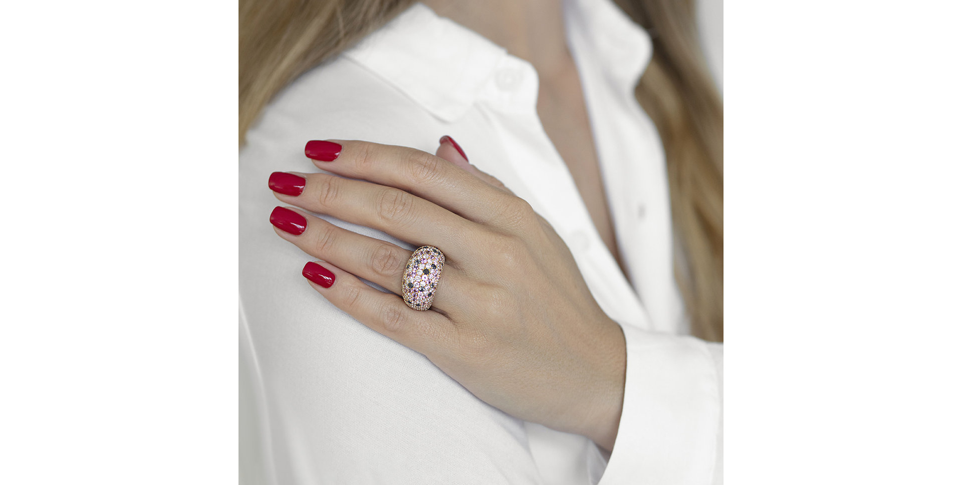 Prsteň s diamantmi a zafírmi Mystery Heaven