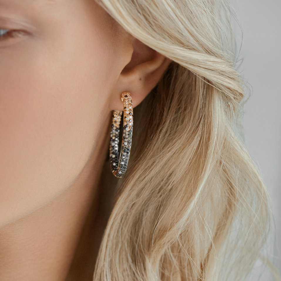 Náušnice s farebnými diamantmi Galaxy Sin