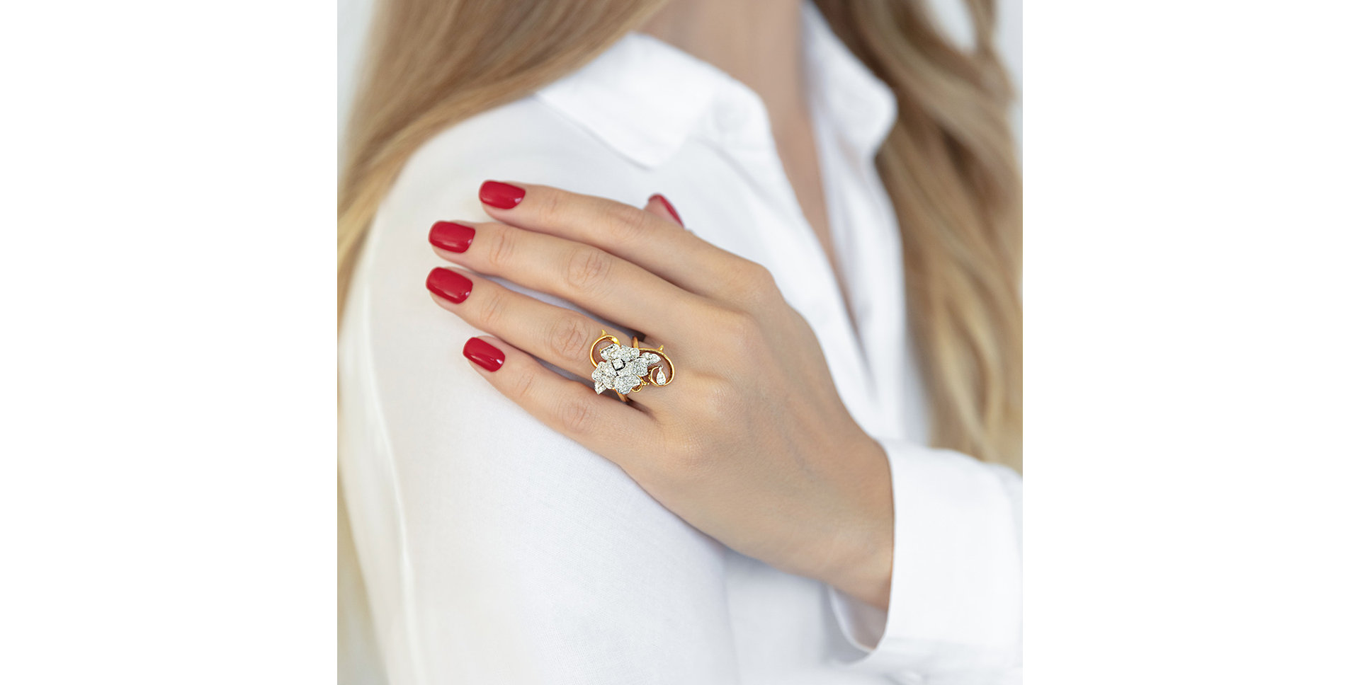 Prsteň s diamantmi Moonlight Magnolia