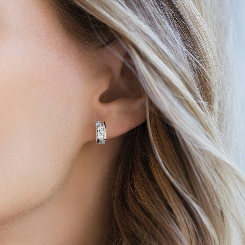 Náušnice s diamantmi Galaxy Secret