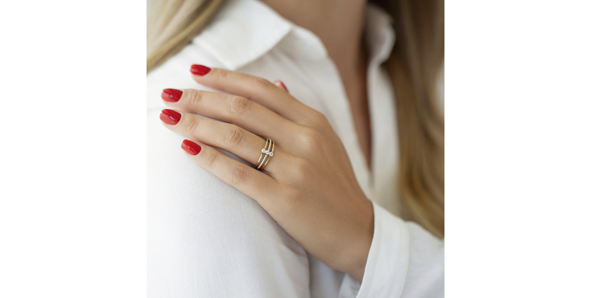 Prsteň s diamantmi Estelle