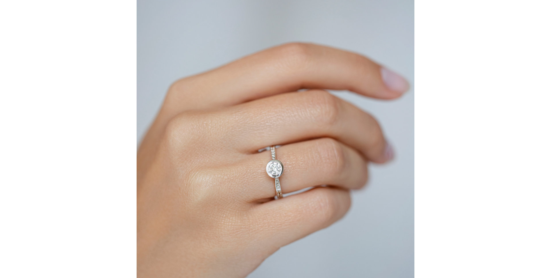 Prsteň s hnedými diamantmi Space Love