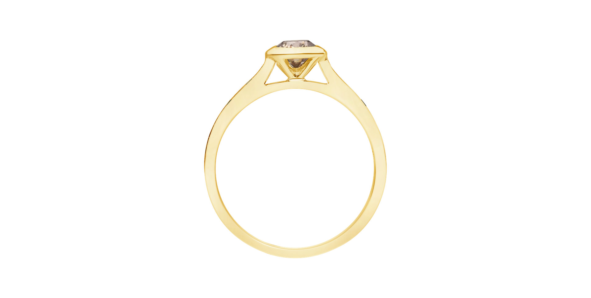 Prsteň s čiernymi a hnedými diamantmi Space Love