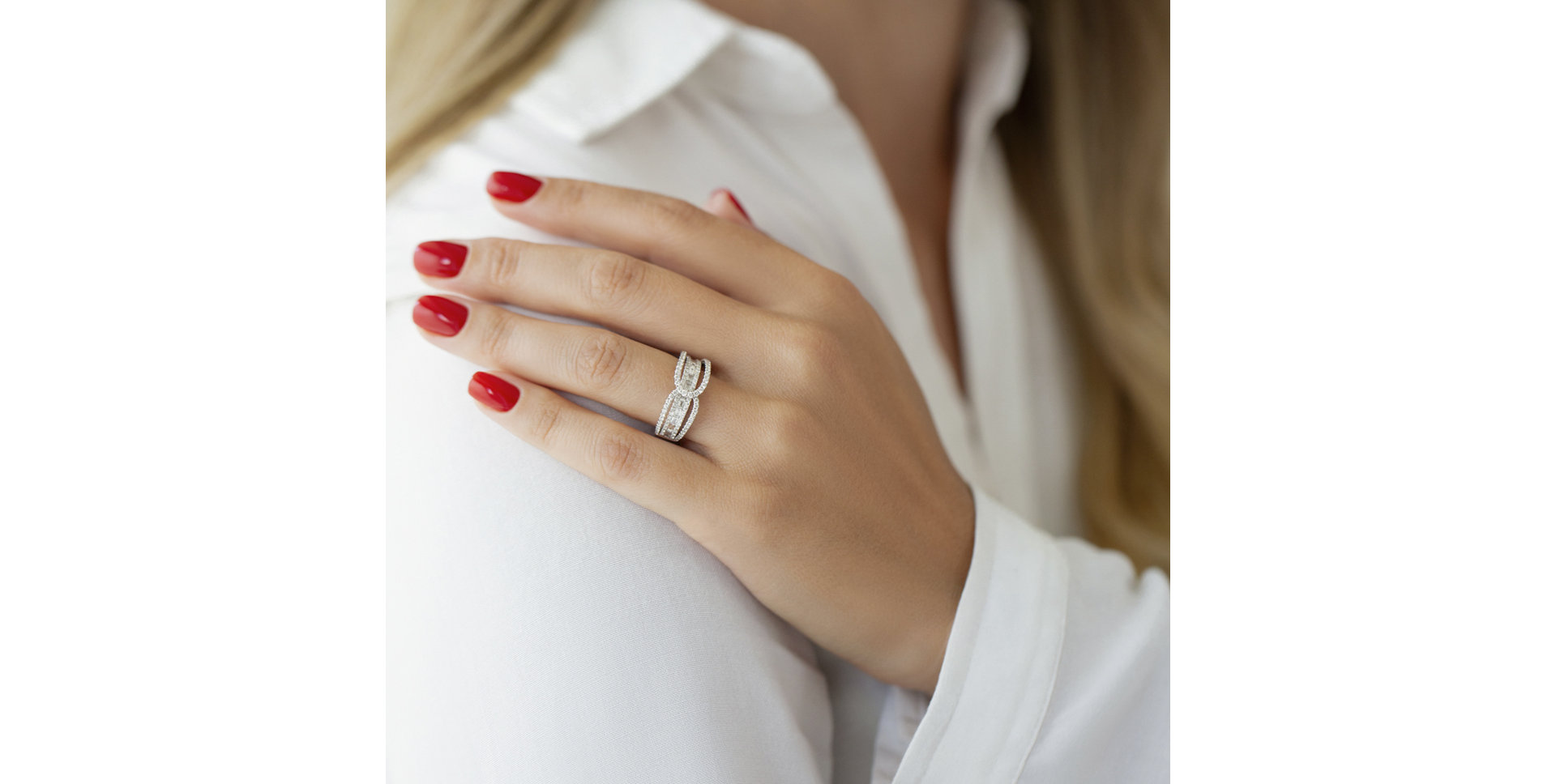 Prsteň s diamantmi Steven