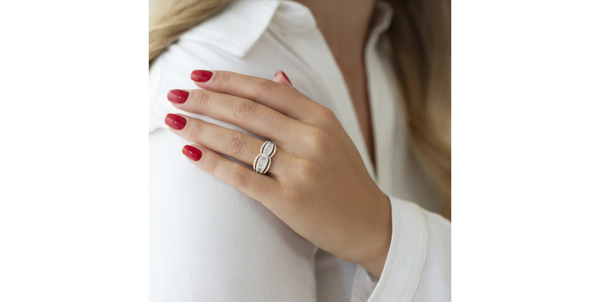 Prsteň s diamantmi Pauline