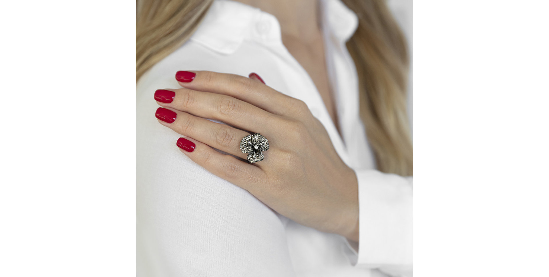 Prsteň s hnedými diamantmi Diabolical Orchid