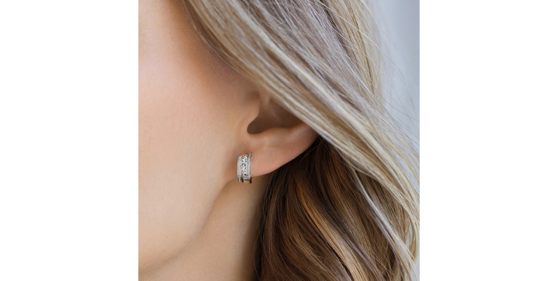 Náušnice s diamantmi Galaxy Secret