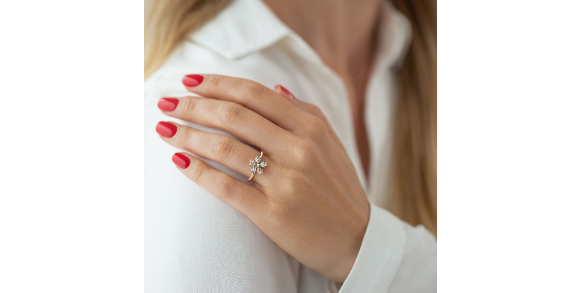 Prsteň s diamantmi Sun Daisy