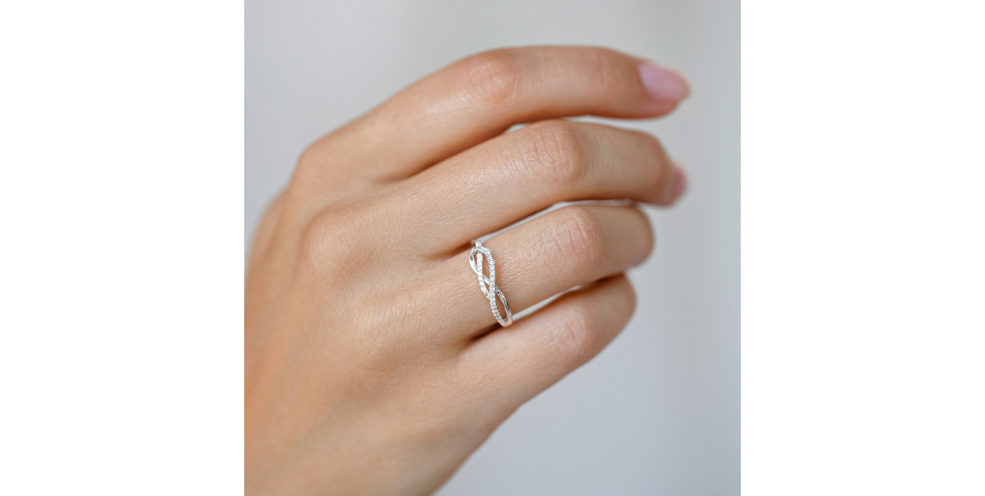 Prsteň s diamantmi Diamond Ripple