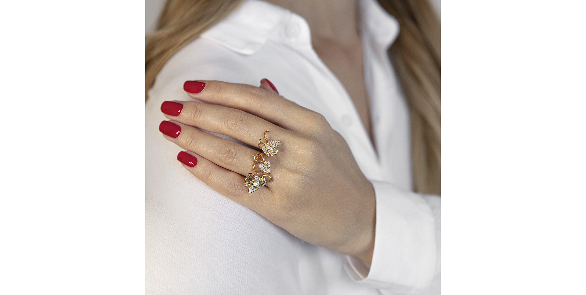 Prsteň s diamantmi Venus Garden