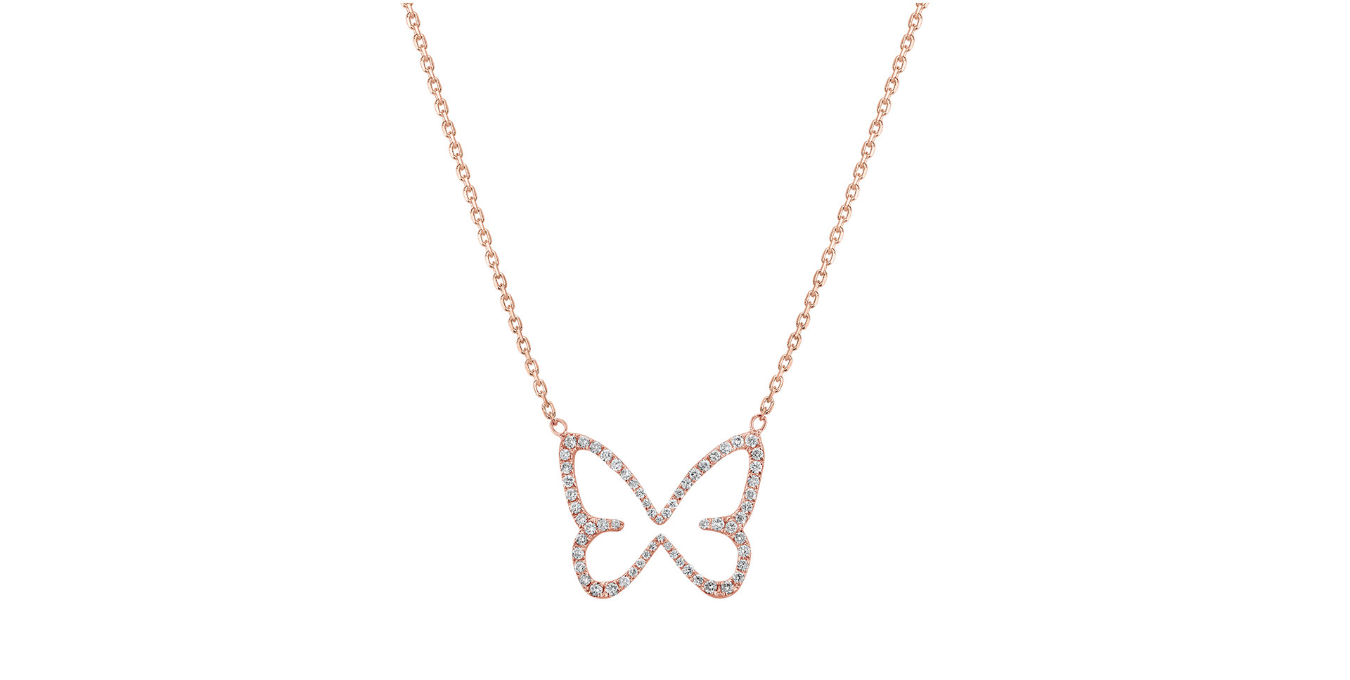 Náhrdelník s diamantmi Simple Papillon