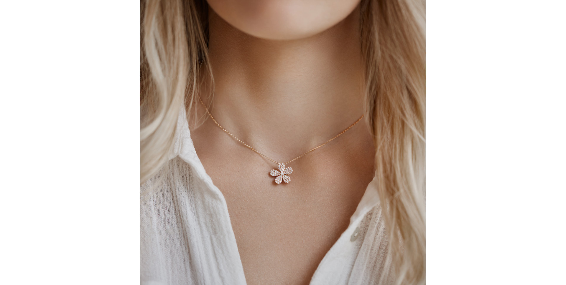 Přívěsok s diamantmi Sunshine Daisy