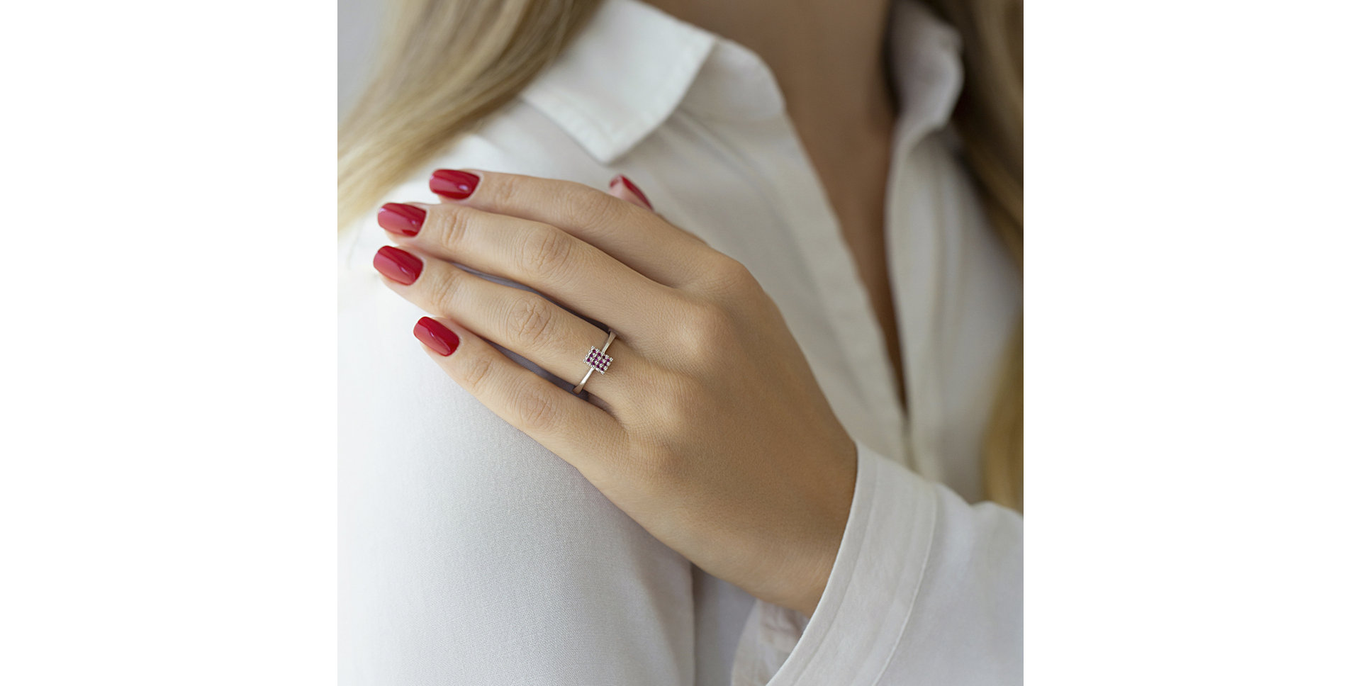 Prsteň so zafírmi Galaxy Mosaic