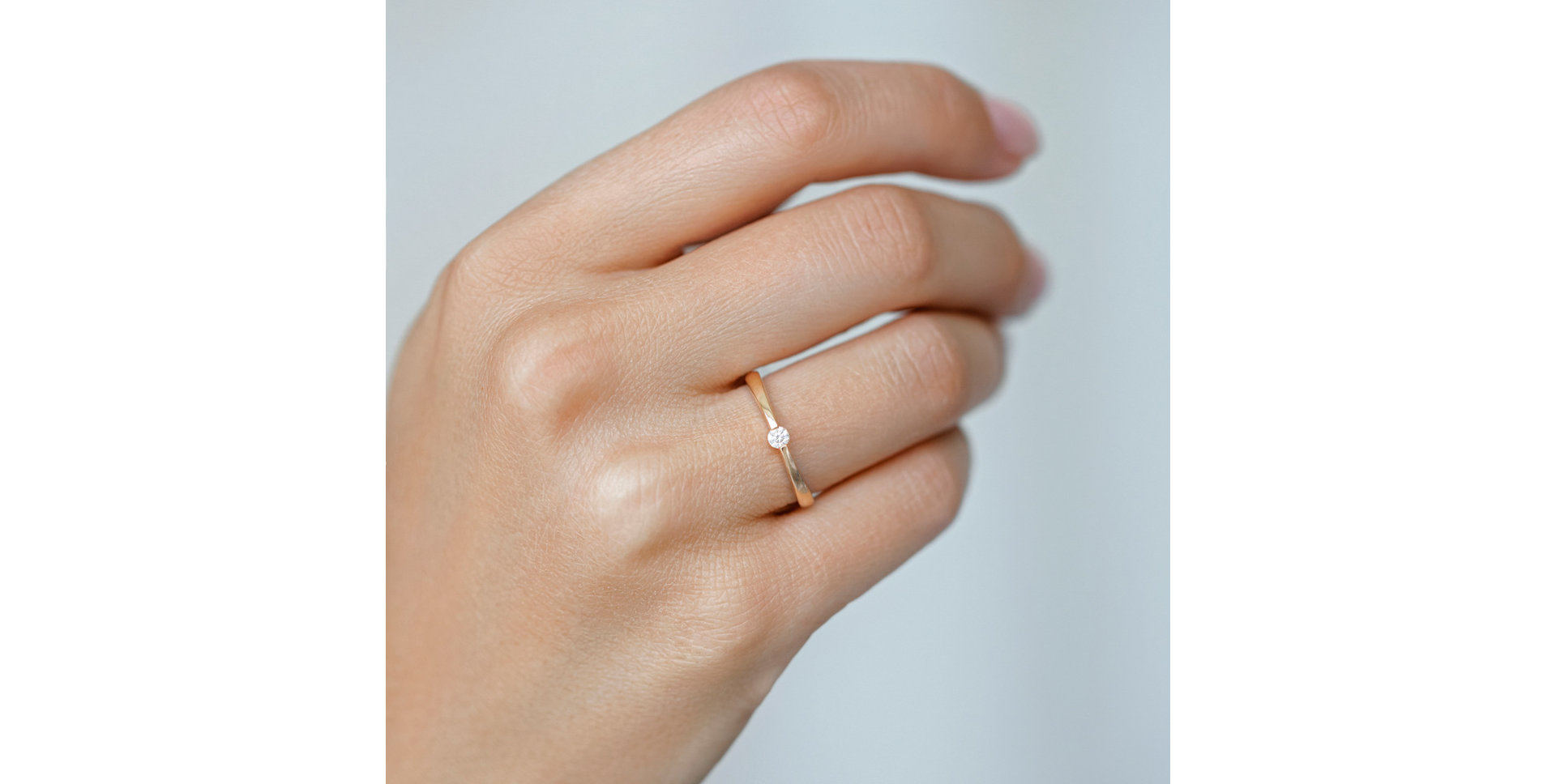 Prsteň s diamantom Love Story