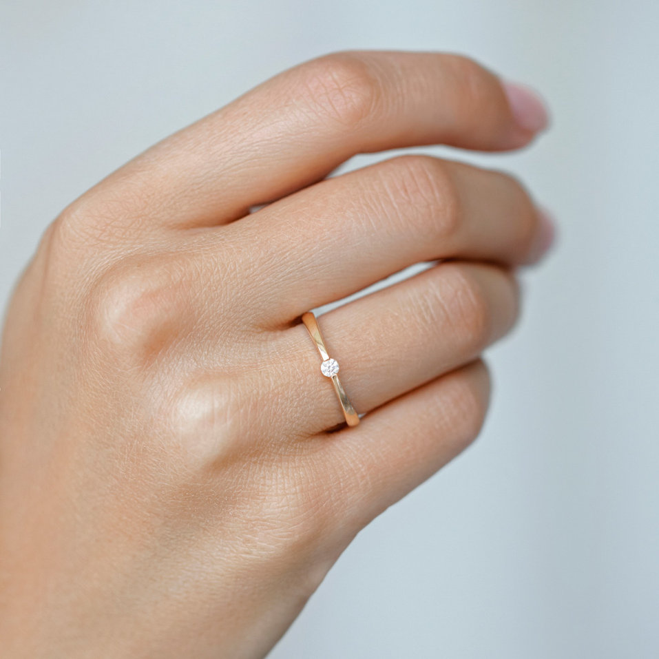 Prsteň s diamantom Love Story