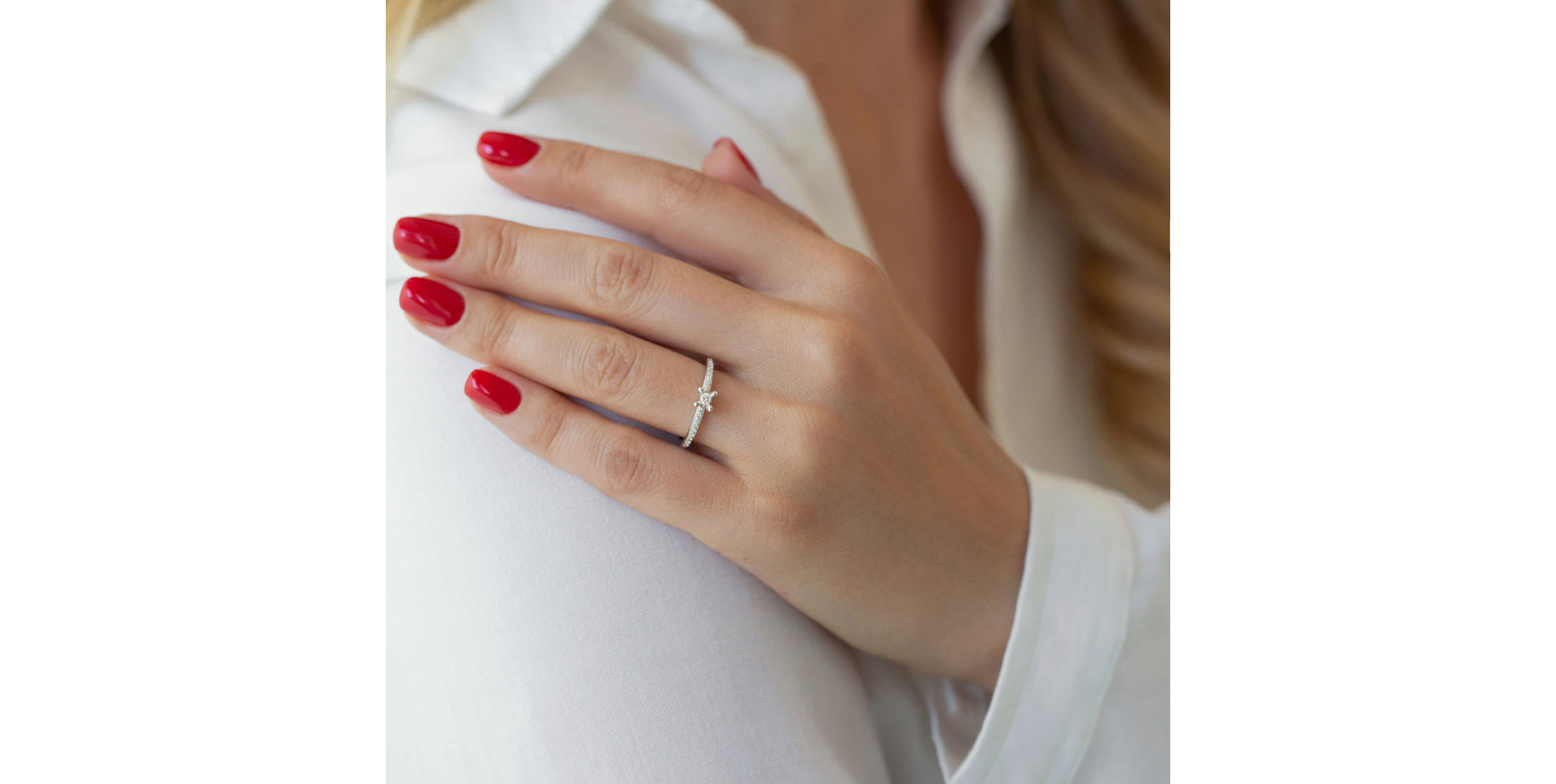 Prsteň s diamantmi Moonlight Ray