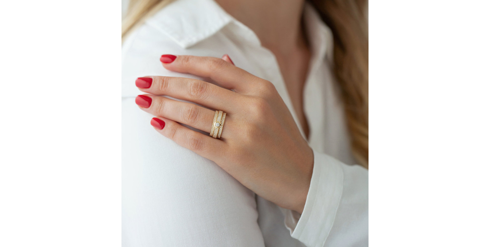 Prsteň s diamantmi Mélanie Warm