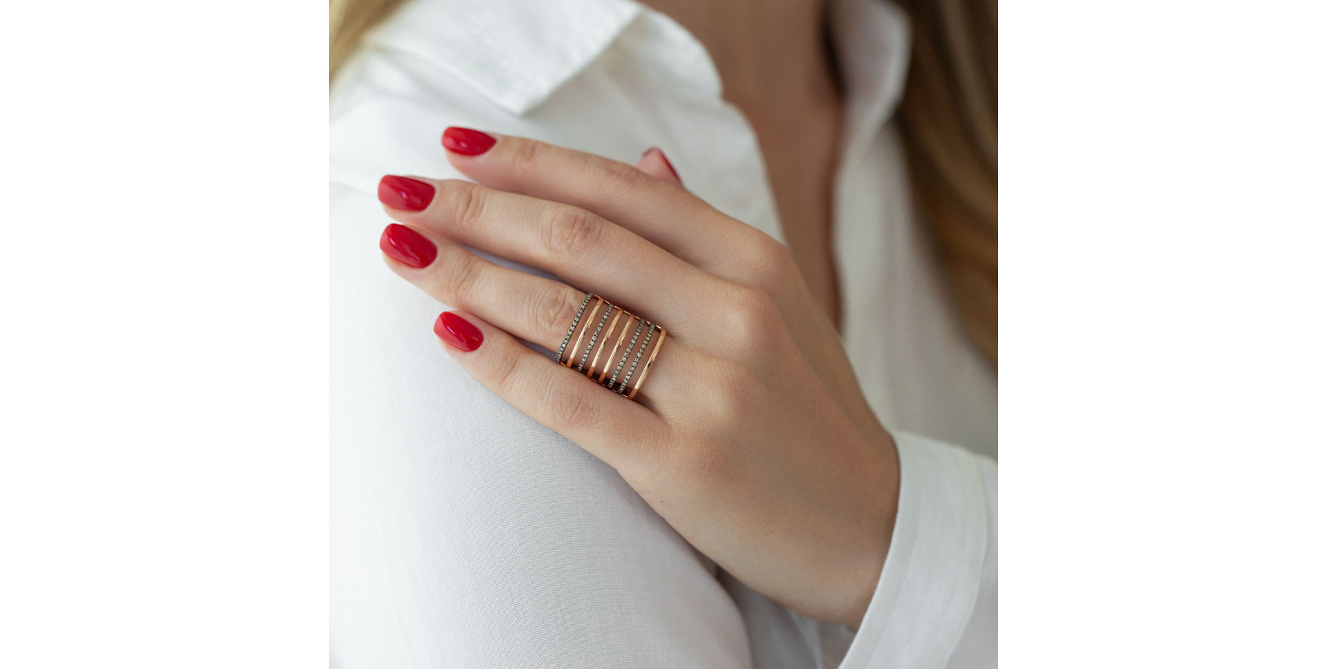 Prsteň s čiernymi diamantmi Miracle Infinity