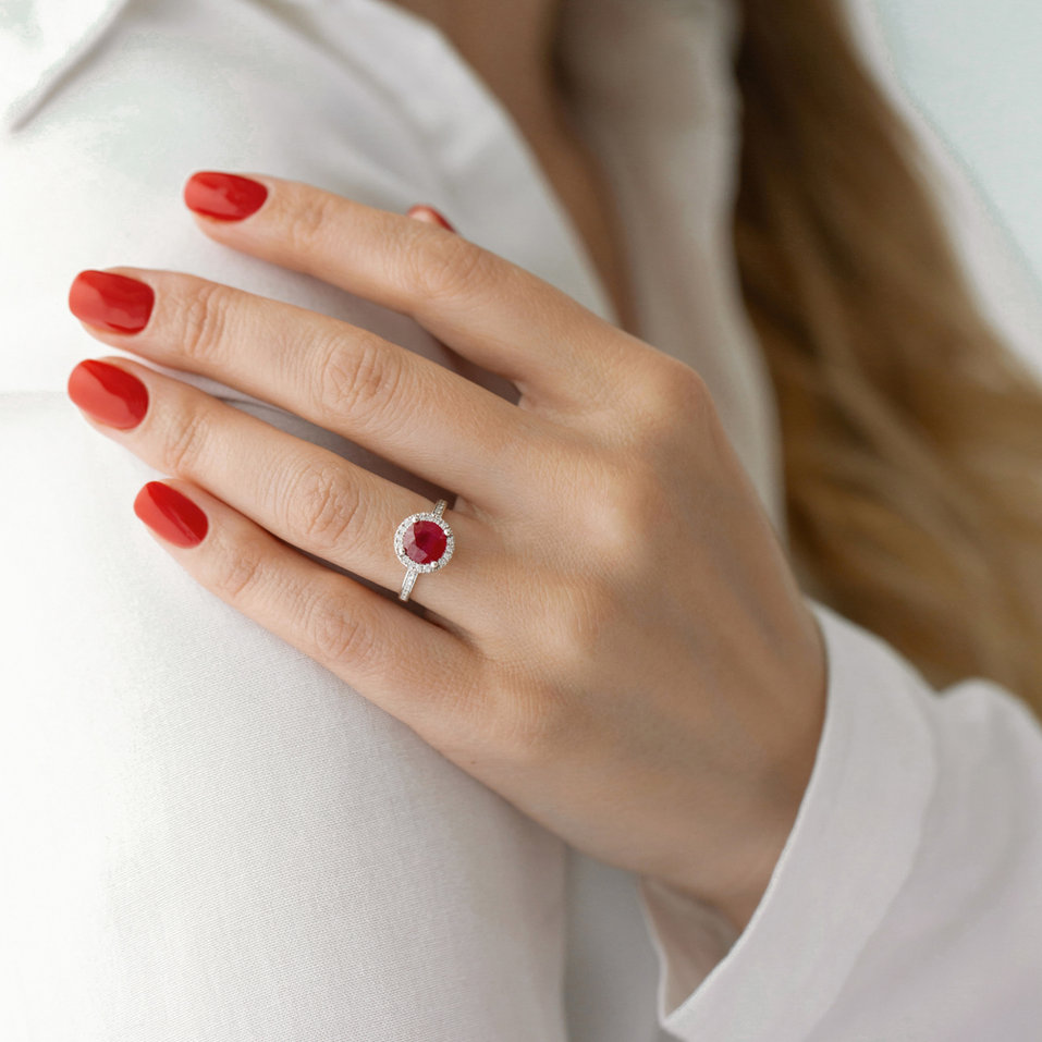 Prsteň s zafírom a diamantmi Sin Signature