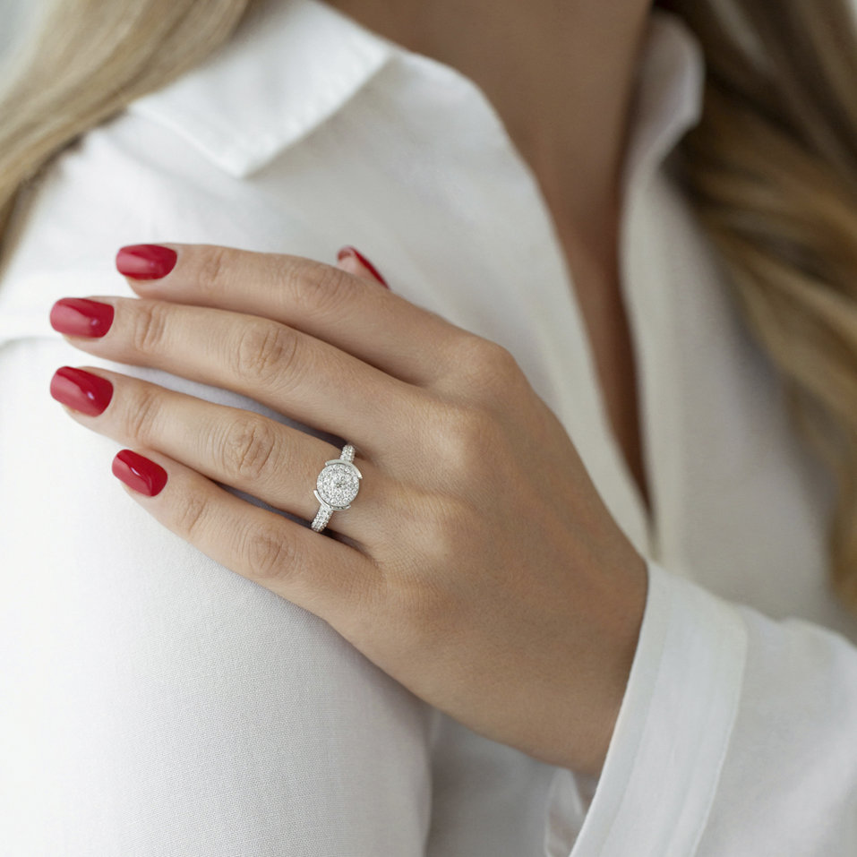 Prsteň s diamantmi Luna