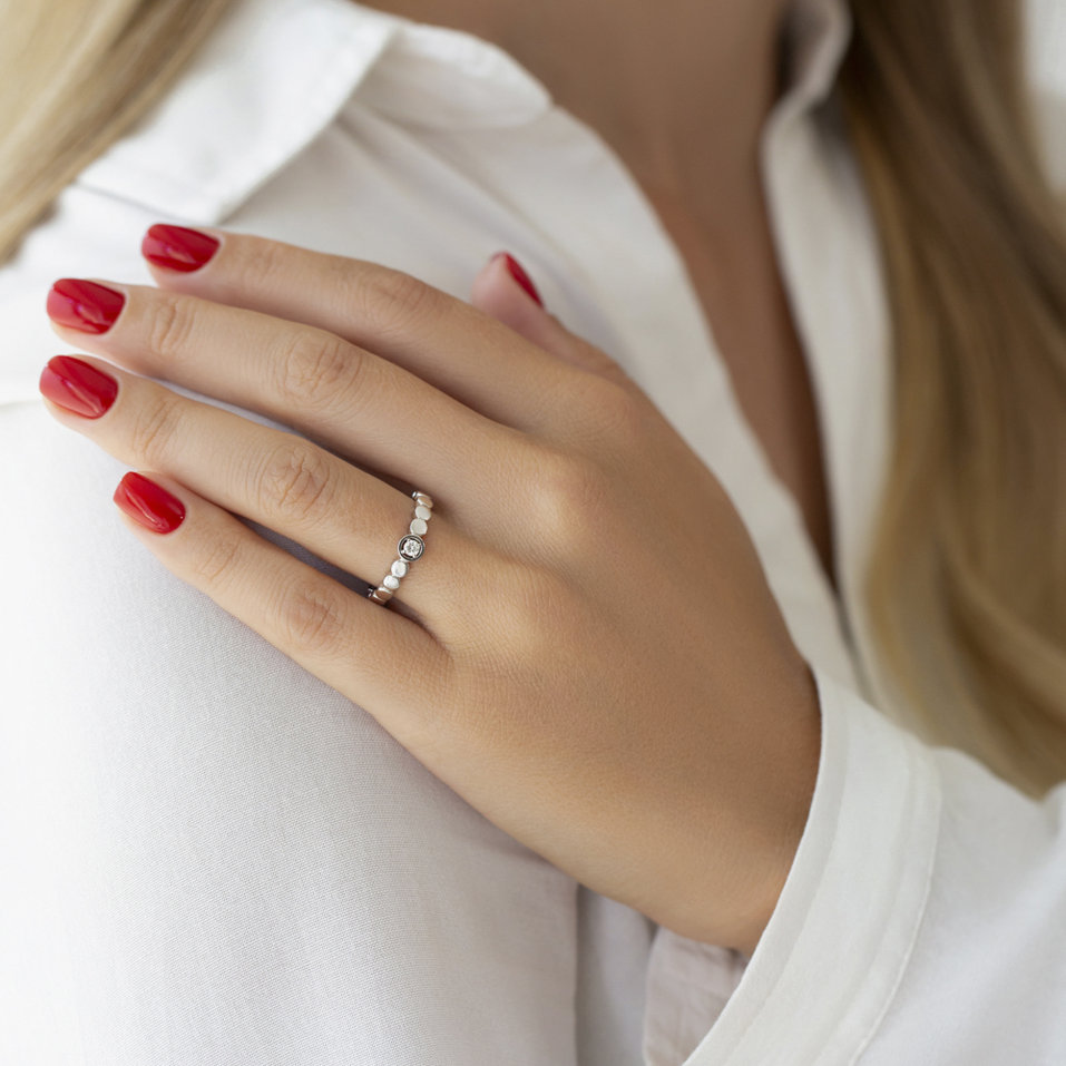 Prsteň s diamantom Love Dots