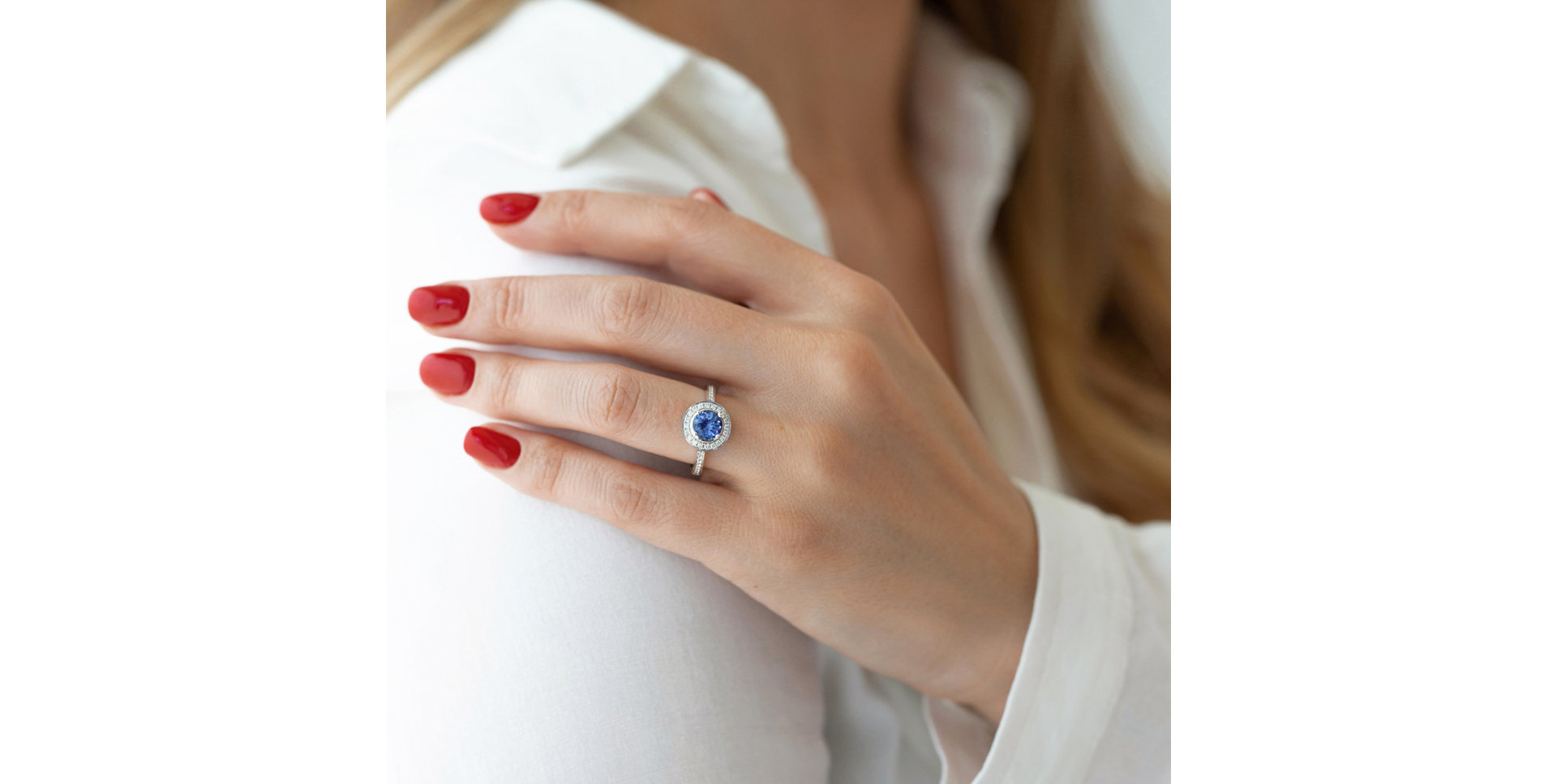 Prsteň s tanzanitom a diamantmi Space Opium