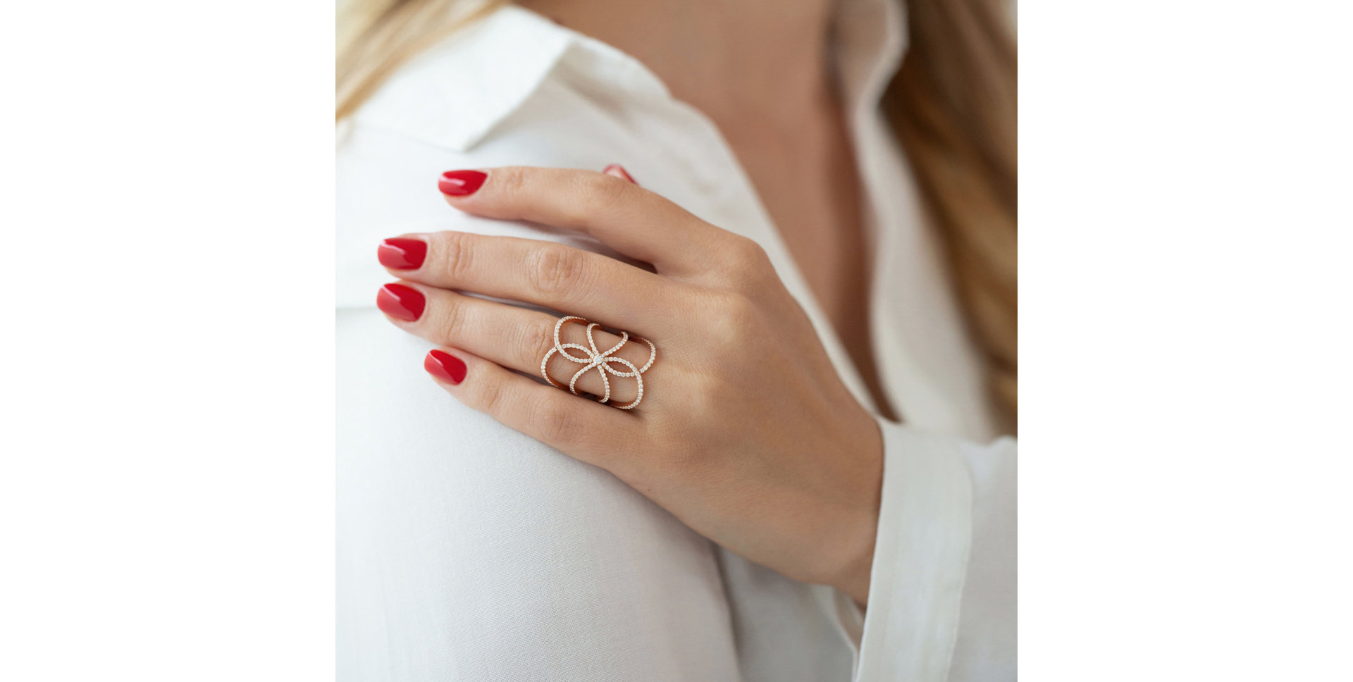 Prsteň s diamantmi Goddess Artemis