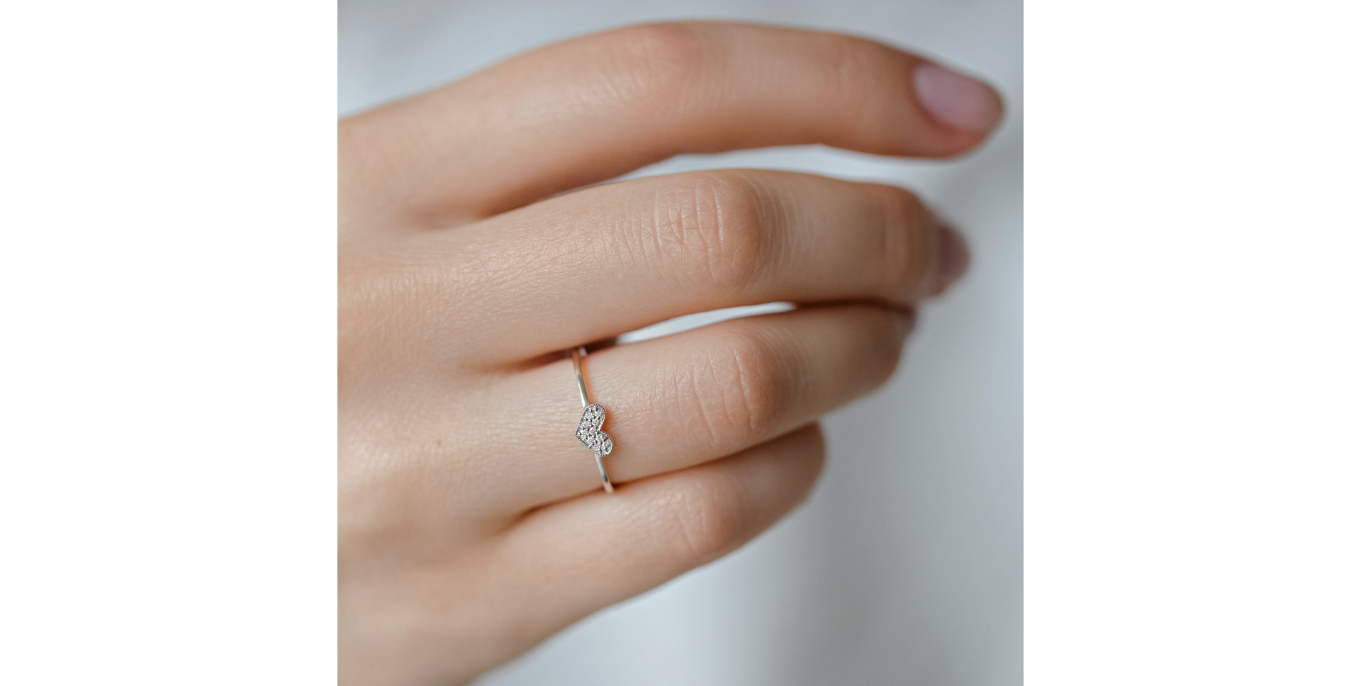 Prsteň s diamantmi Shiny Heart