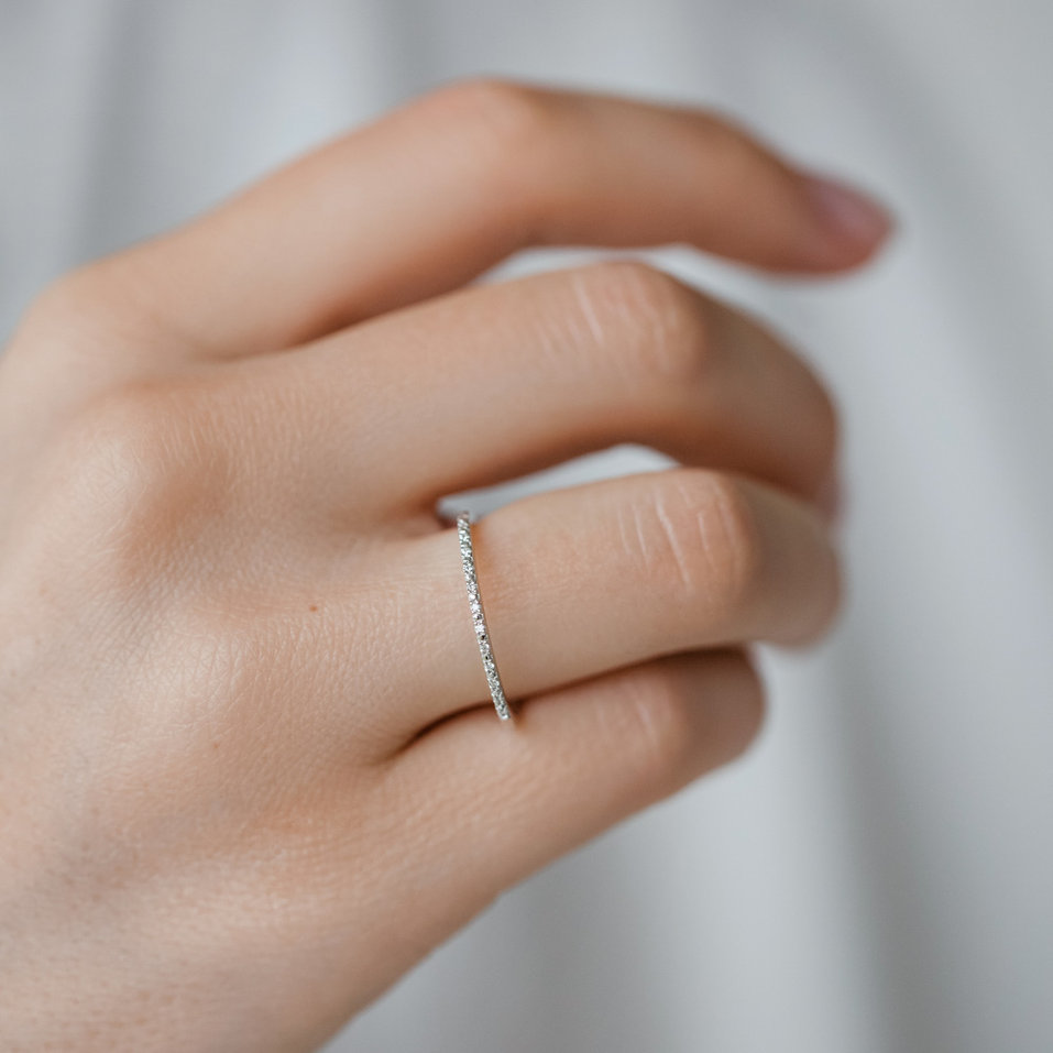 Prsteň s diamantmi Shiny Line