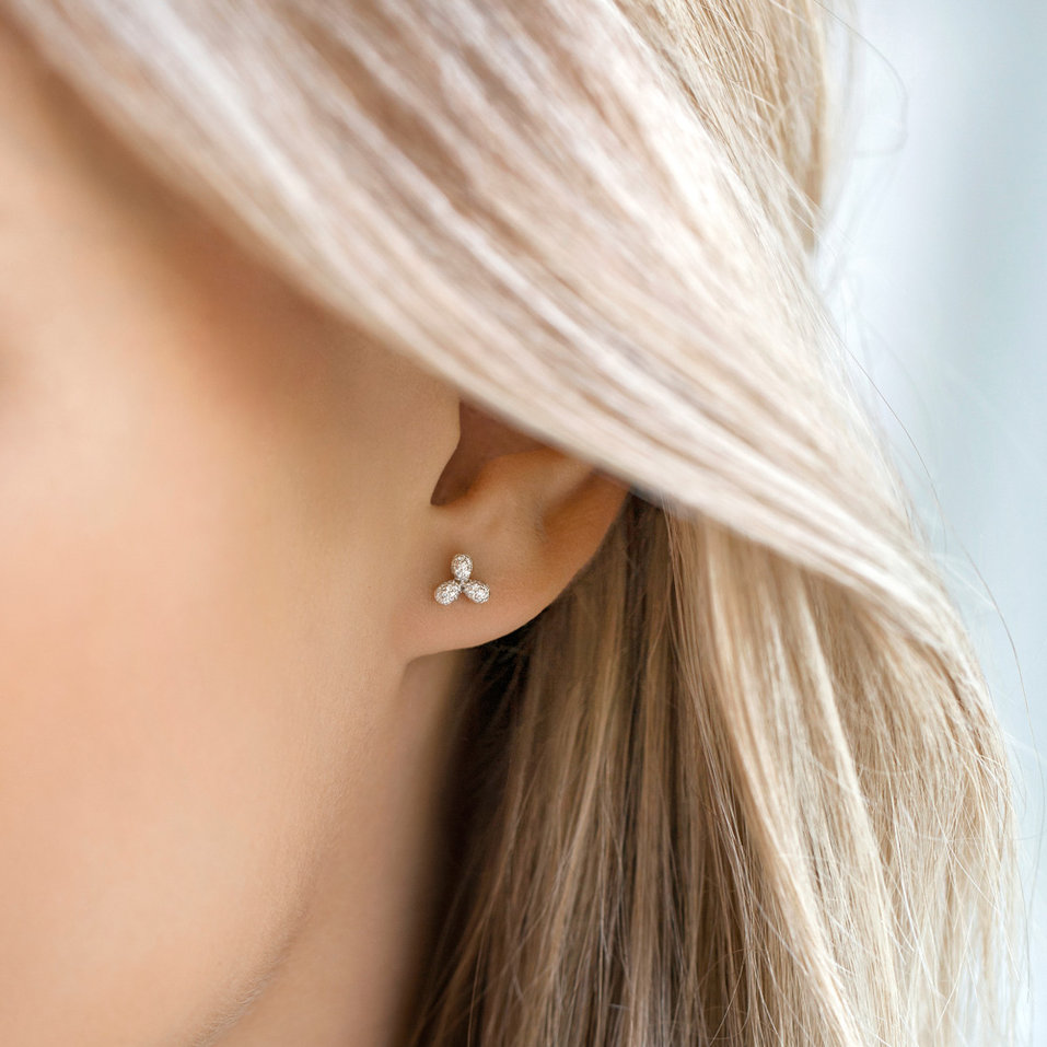 Náušnice s diamantmi Nature Beauty