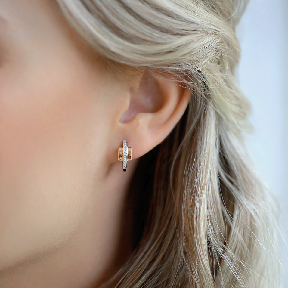 Náušnice s diamantmi Midnight Streamer