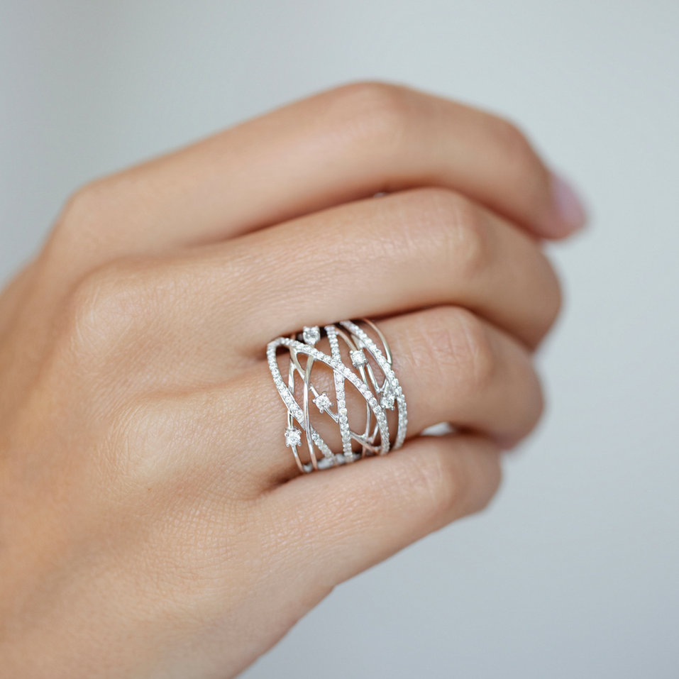 Prsteň s diamantmi Starry Elegance