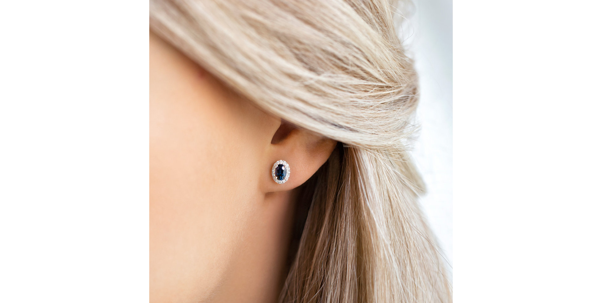 Náušnice s zafírom a diamantmi Imperial Allegory