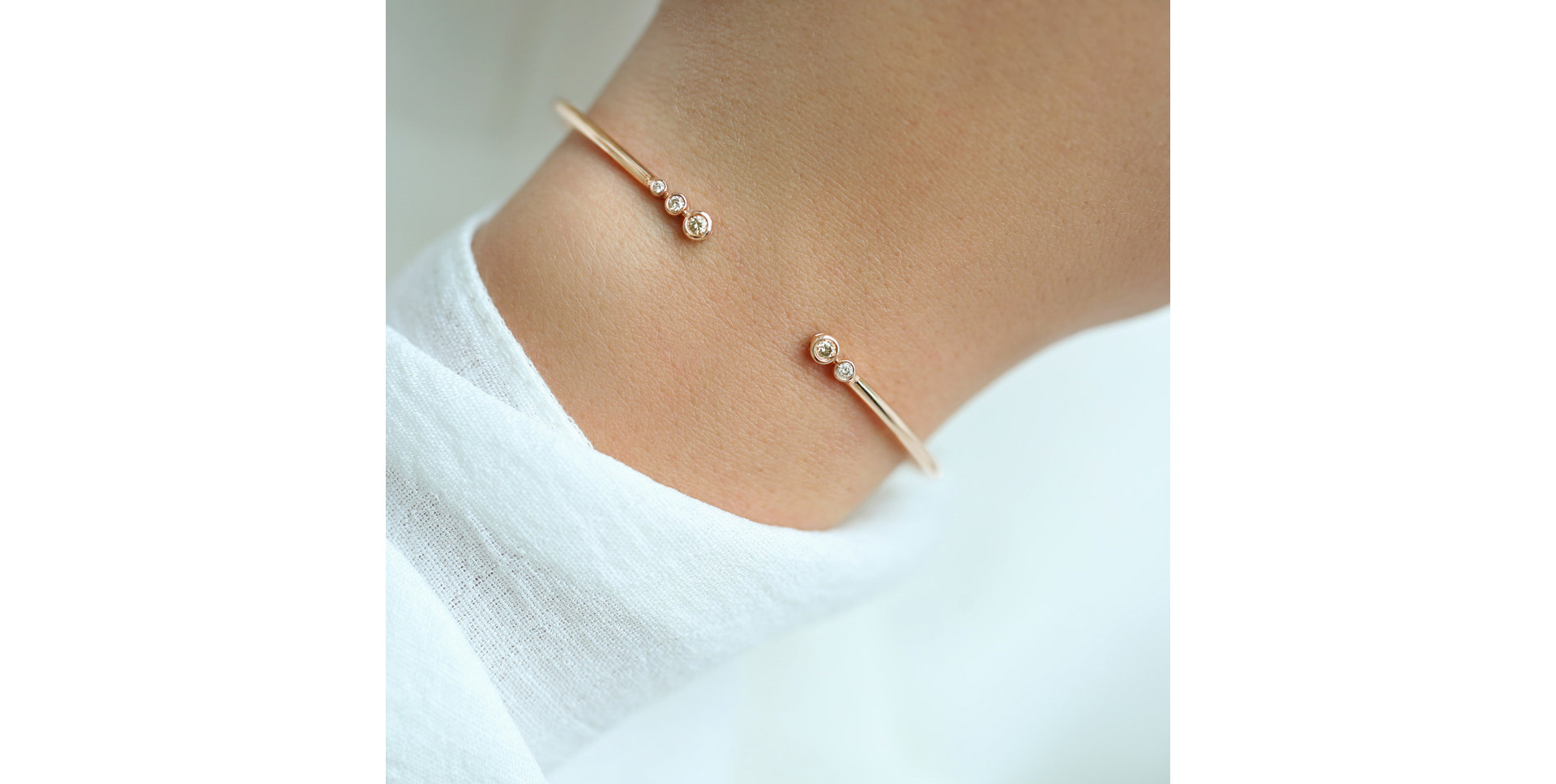 Náramok s hnedými diamantmi Sunshine Mania